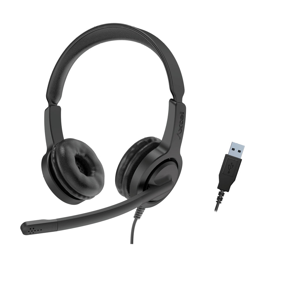Axtel VOICE USB28 HD Noise Cancelling Duo Office Headset