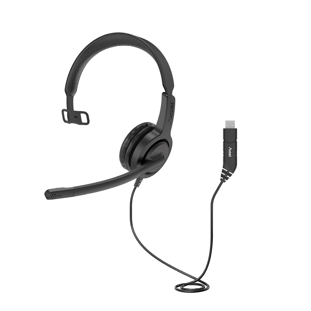 Axtel VOICE USB28 HD Mono NC Headset - Crystal Clear Sound & Advanced Noise Cancellation